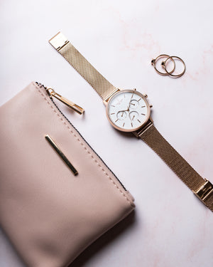Moira - White / Rose Gold / Rose Gold Mesh