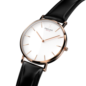 Levante - Rose Gold / Black Leather