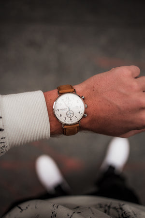 Pilot 41 - Ivory / Brown Suede
