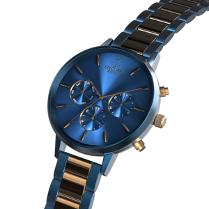 Moira - Blue Sunray / Blue / Blue-Rose Gold Link