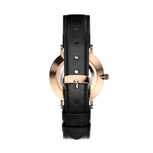 Gossamer - Black Marble / Rose Gold / Black Leather