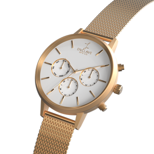 Moira - White / Rose Gold / Rose Gold Mesh