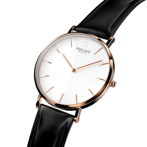 Levante - Rose Gold / Black Leather