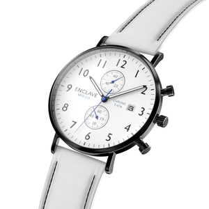 Pilot 41: Black/White Leather