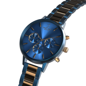 Moira - Blue Sunray / Blue / Blue-Rose Gold Link