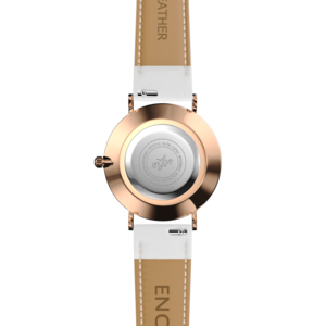 Gossamer - Sky / Rose Gold / White Leather
