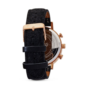 The Chrono - Rose Gold / Black Tweed